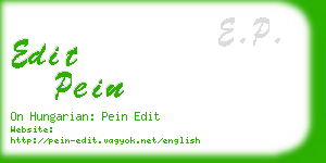 edit pein business card